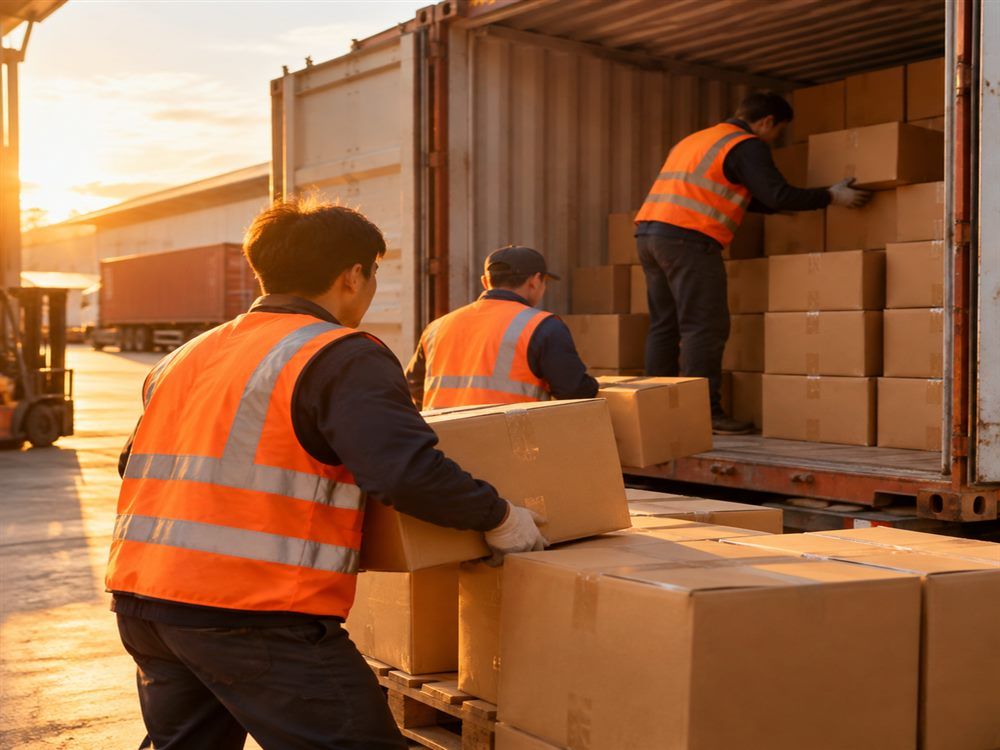 Illustration of container loading